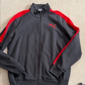 Puma Black Jacket with Red Stripes